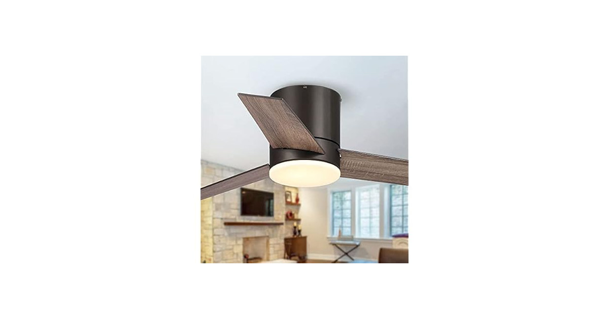 Parrot Uncle 48" F6298Q-PU Ceiling Fan w Light, Brown