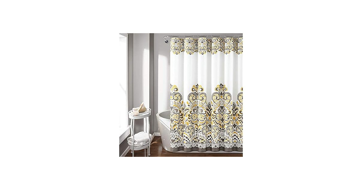 Lush Decor Clara Shower Curtain-Fabric Colorful Boho