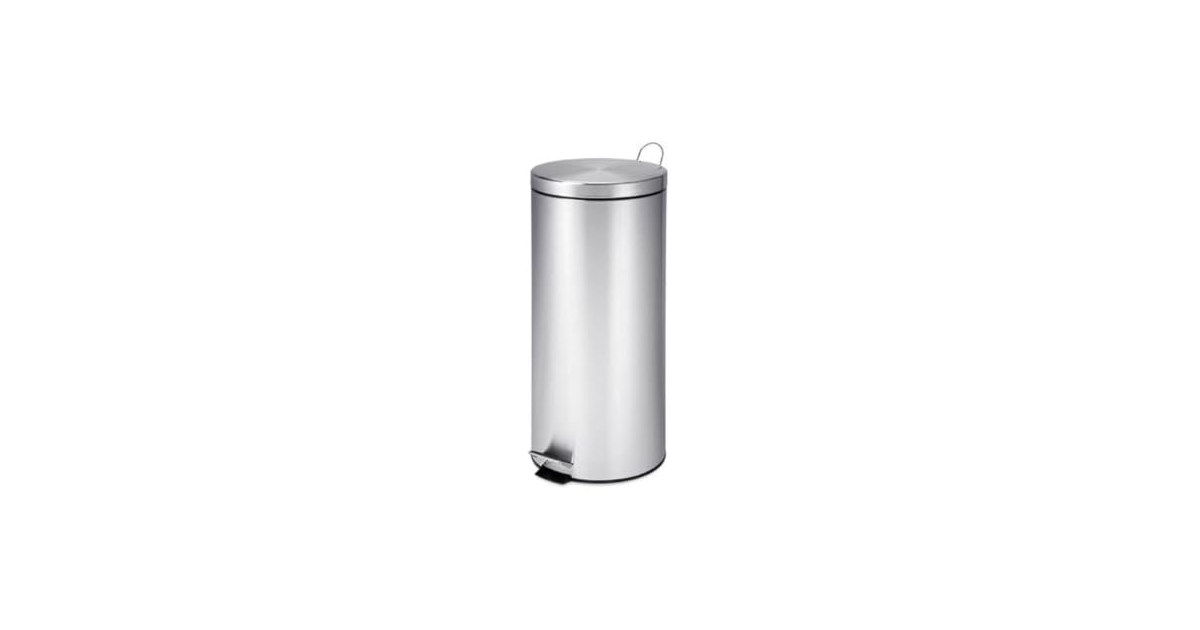 Round Stainless Steel Step Trash Can
