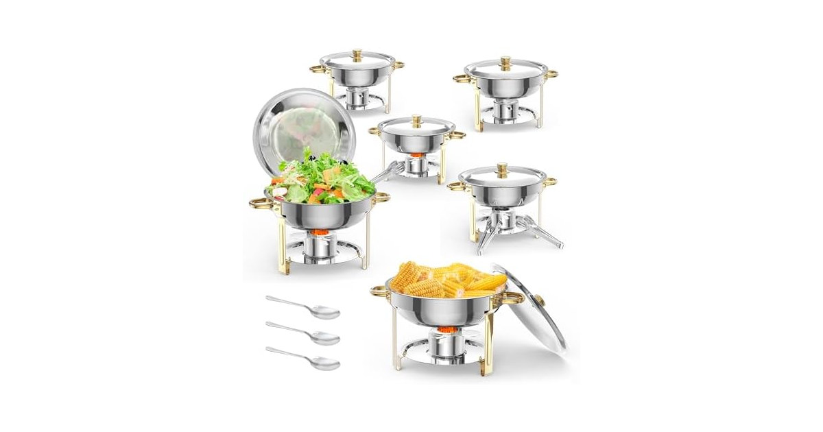 5 QT 6 Packs Chafing Dish Buffet Set