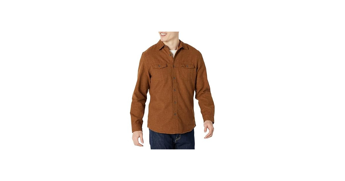 Amazon Essentials Men Slim-Fit Flannel Down Shirt
