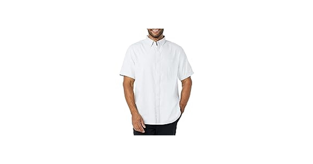 Amazon Essentials Men Stretch Oxford Pocket Shirt