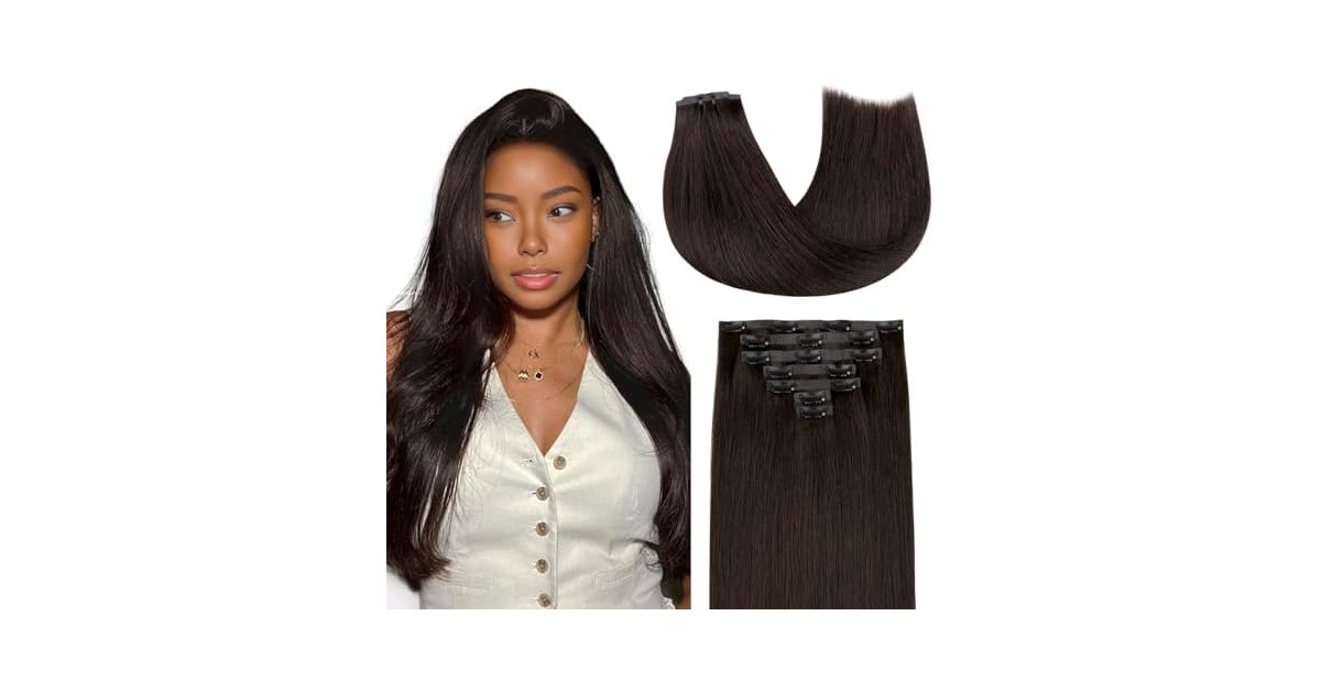 14" Clip-in Hair Extensions, Black
