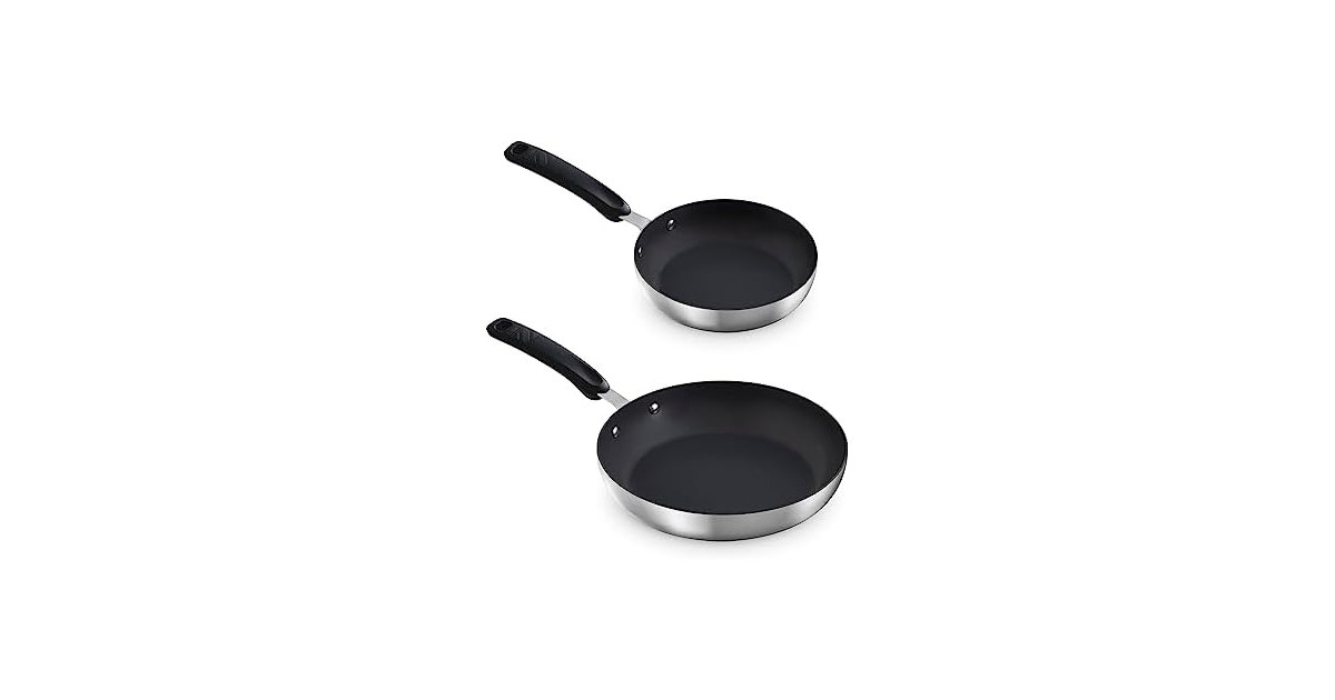 Zakarian by Dash Nonstick Stainless Steel Fry Pan Set