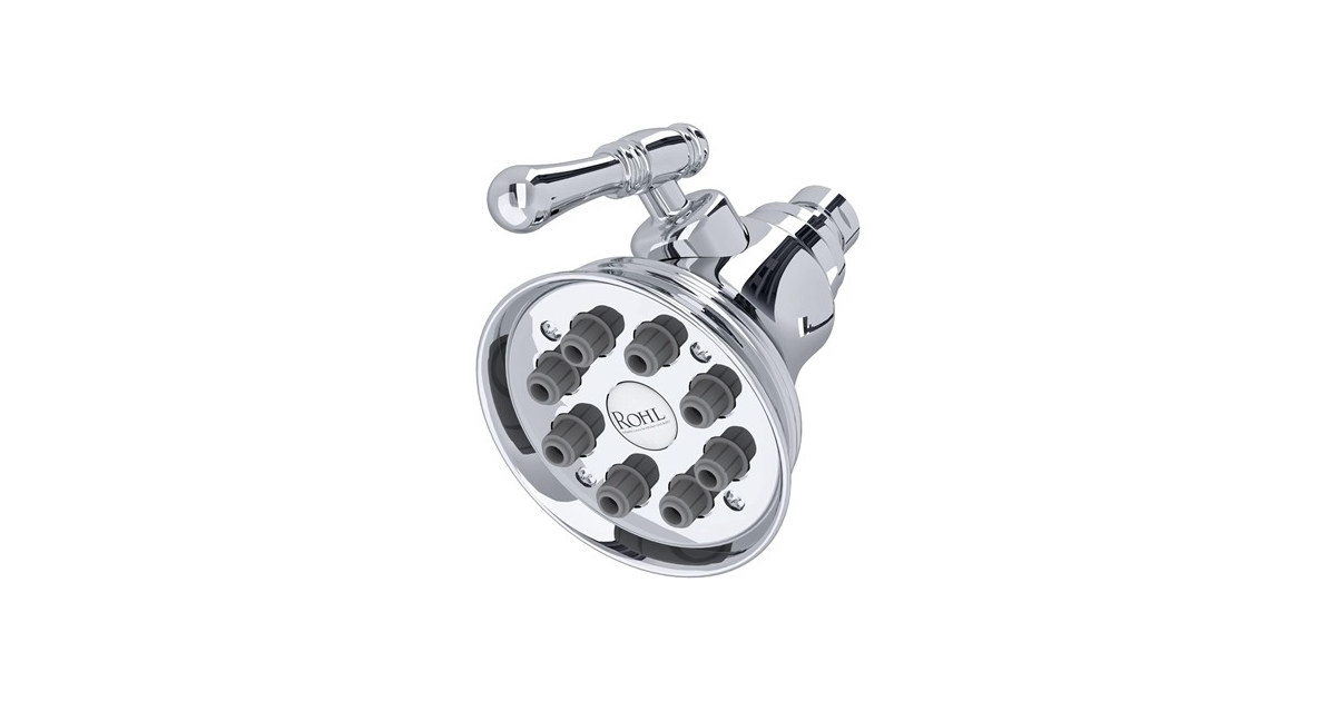 ROHL 4" Mantova Adjustable Showerhead in Polished Nickel