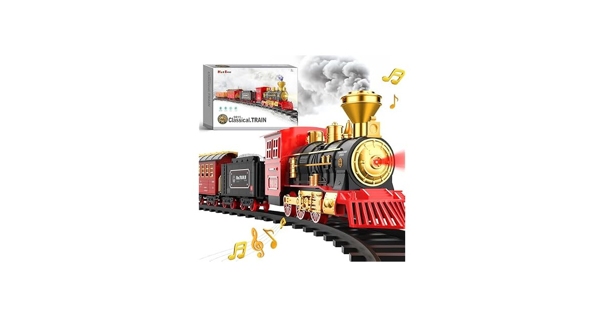 Hot Bee Train Set w/ Smoke Lights & Sound