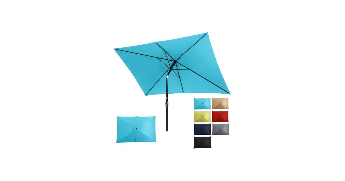 Sunvivi Outdoor 6.5 x 10 Ft Rectangular Umbrella