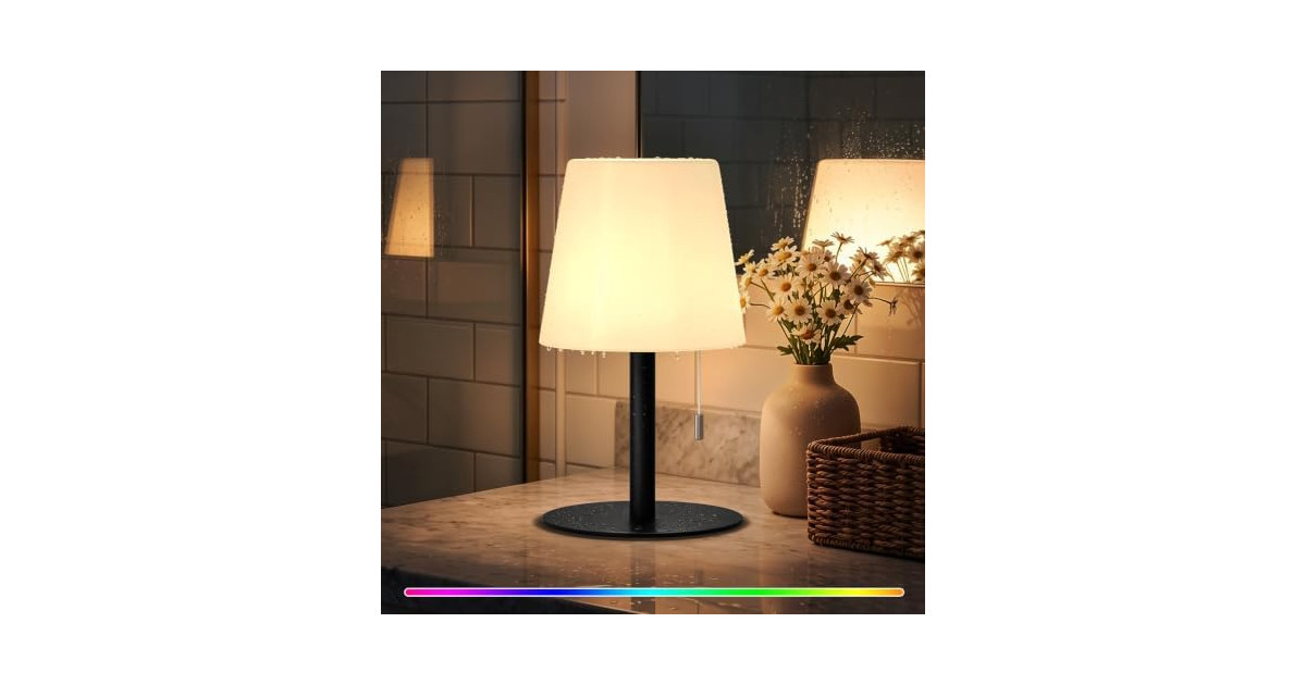 uuffoo Cordless Waterproof Shower Lamp