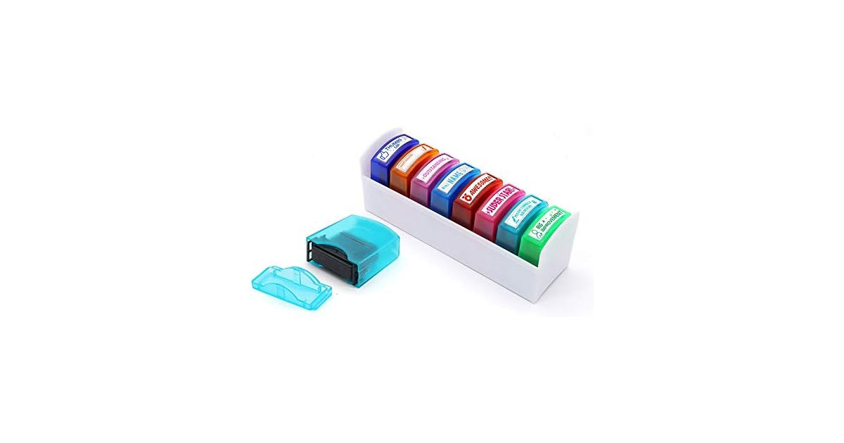 RELIANCER 8PCS Teacher Stamp Set