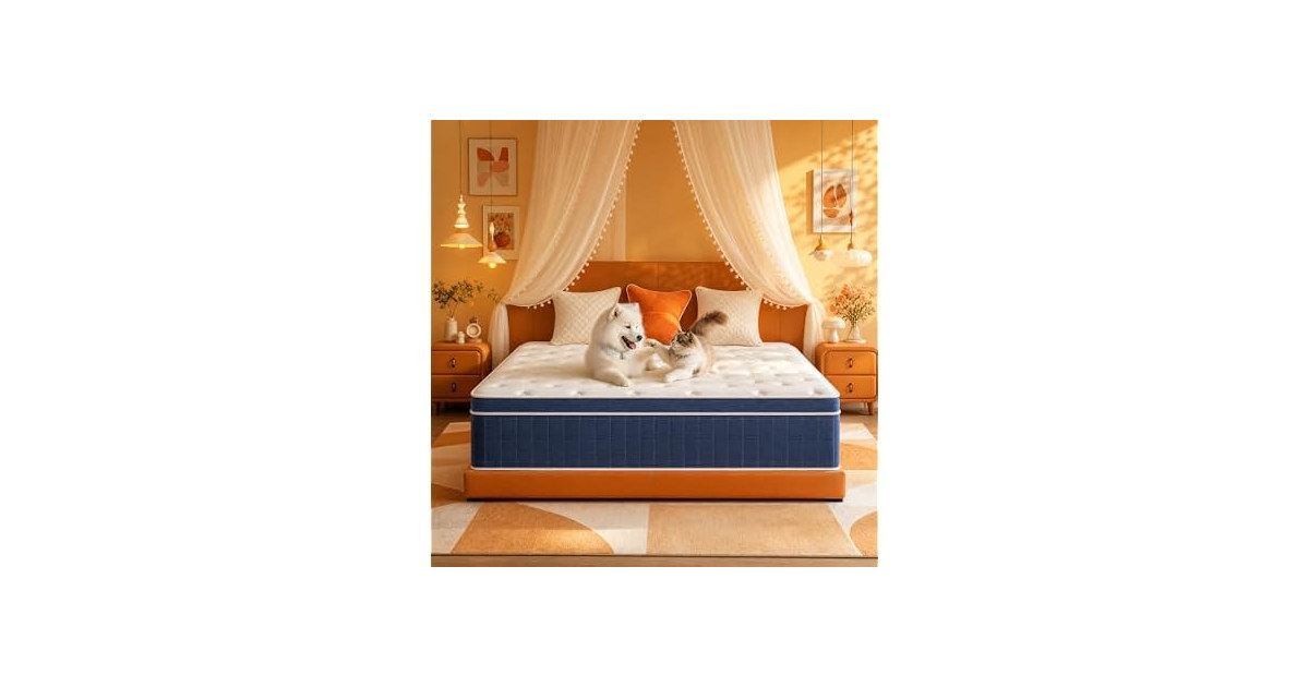 CorePillow King 14 Inch Medium Firm Hybrid Mattress