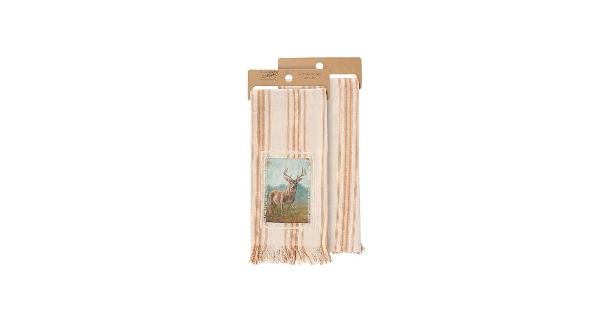 Primitives by Kathy Kitchen Towel - Forest Deer