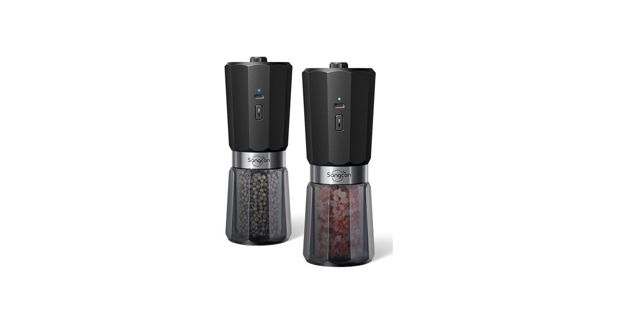 Rechargeable Salt & Pepper Grinder Set