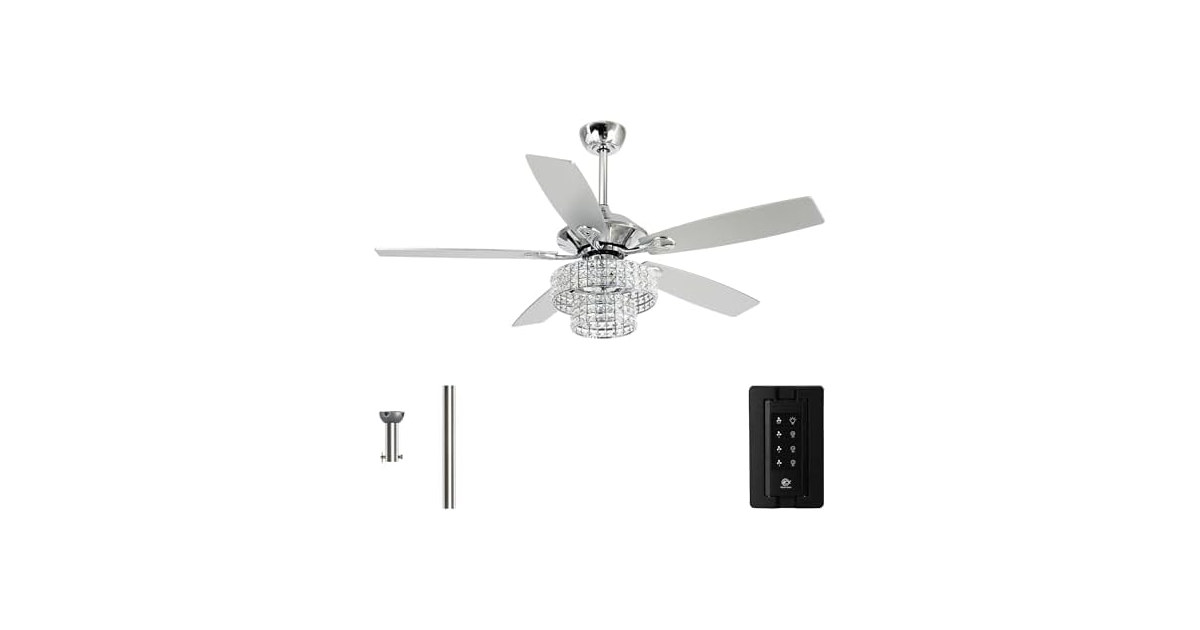 Parrot Uncle F6215Q110V Ceiling Fans with Lights