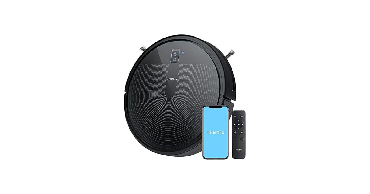 Thamtu G10 Robot Vacuum with 2700Pa Suction (Black)