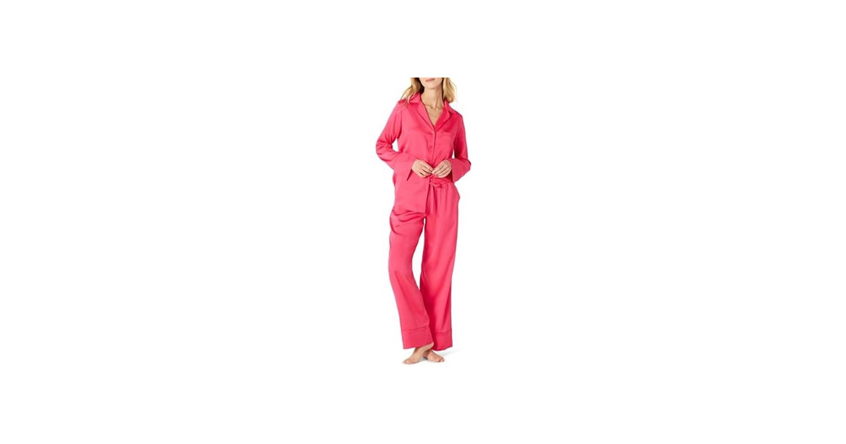 Amazon Essentials Women's Pajama Shirt Pants Set