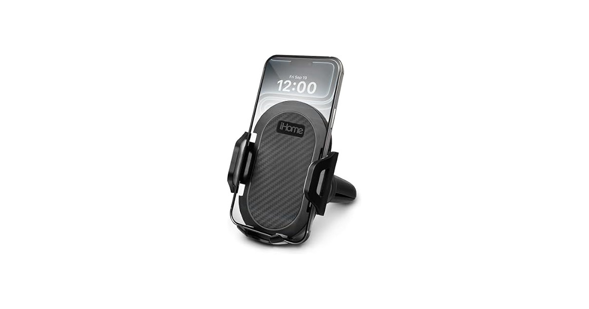 iHome Air Vent Clip Car Mount, 360° Rotation