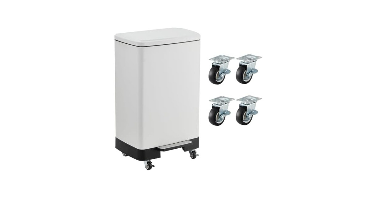 OUTLANE Large 60L Stainless Steel Kitchen Trash Can