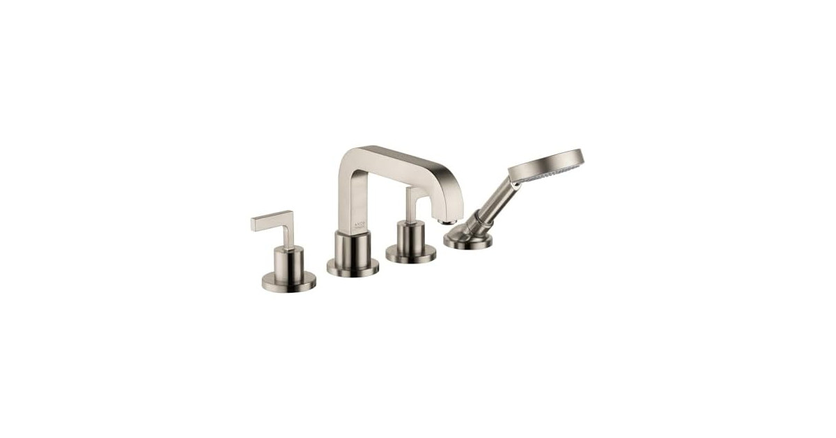 AXOR Citterio Modern 2-Handle 16" Wide Roman Tub Filler