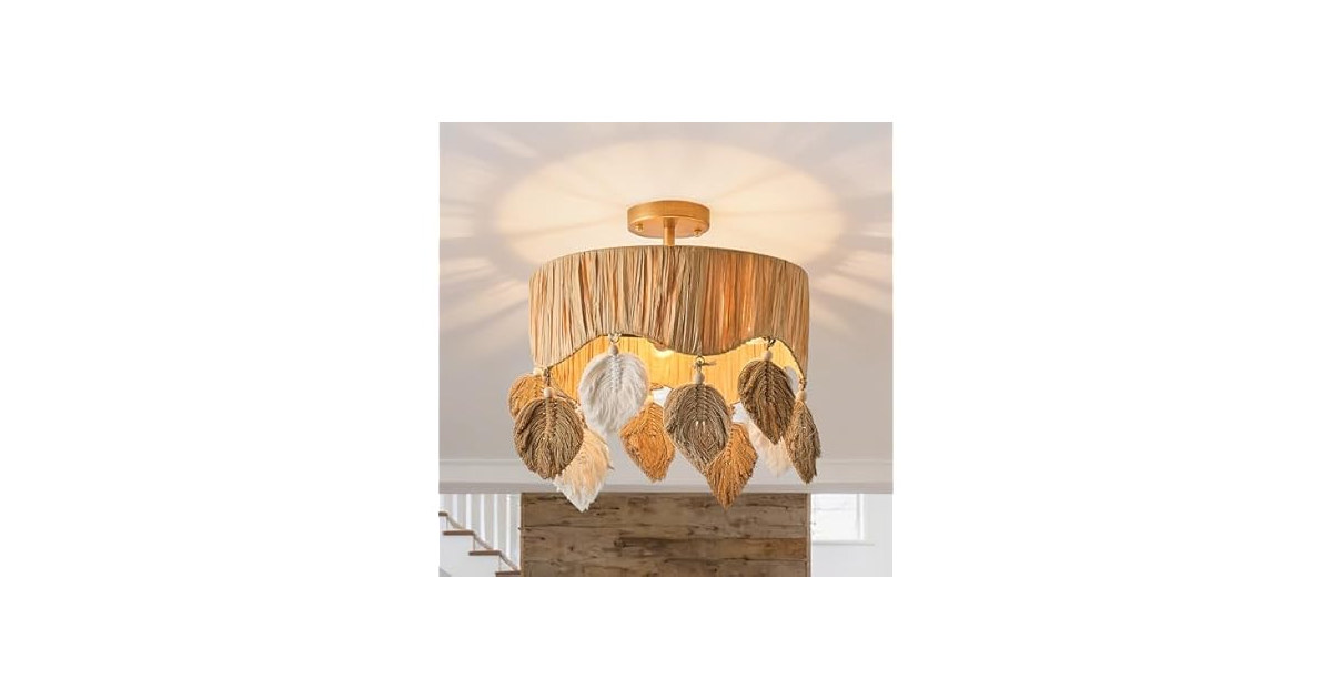 Parrot Uncle 15.7 Inch Semi Flush Mount Ceiling Light