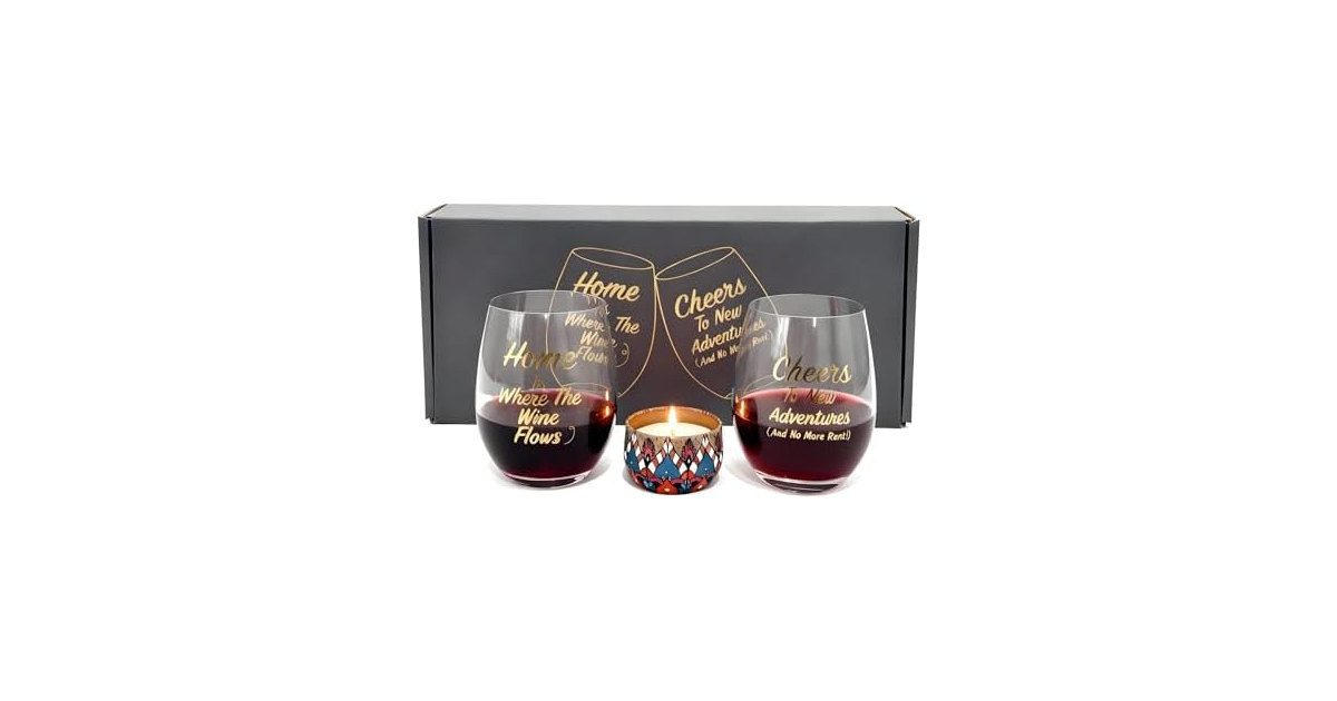 Housewarming Wine Glasses Set