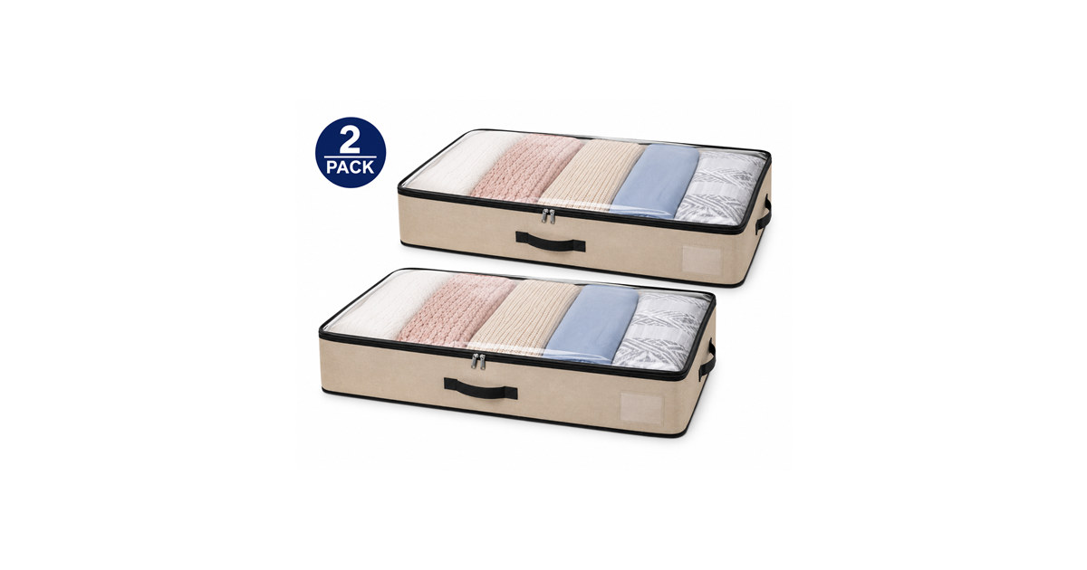 2 Pack Under-the-Bed Storage Bags