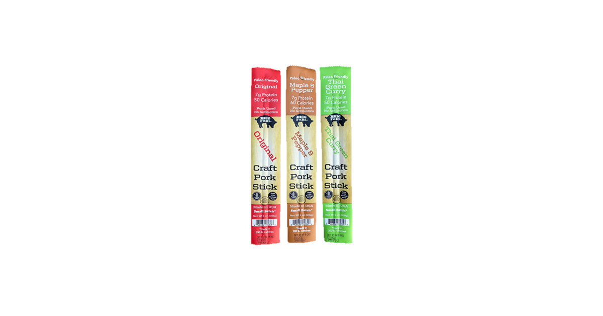 20ct Big Fork Craft Pork Snack Sticks