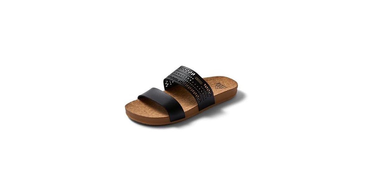 Reef Women Cushion Vista Perf Black-Tan Sandal