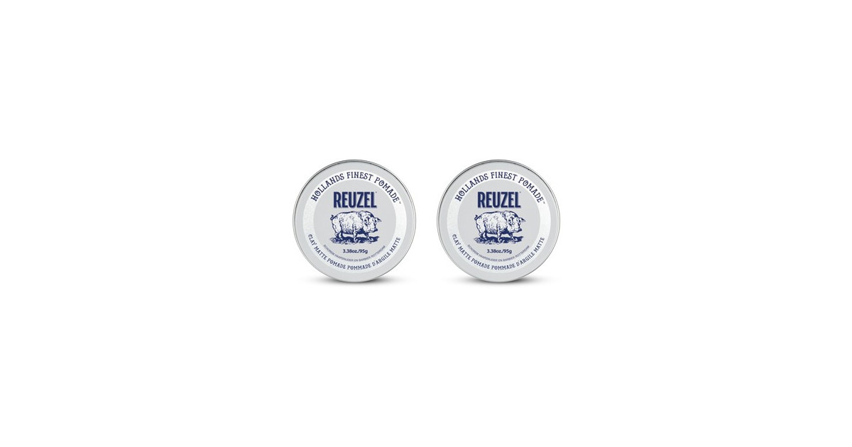 Reuzel Clay Matte Pomade 3.38 oz 2 Pack