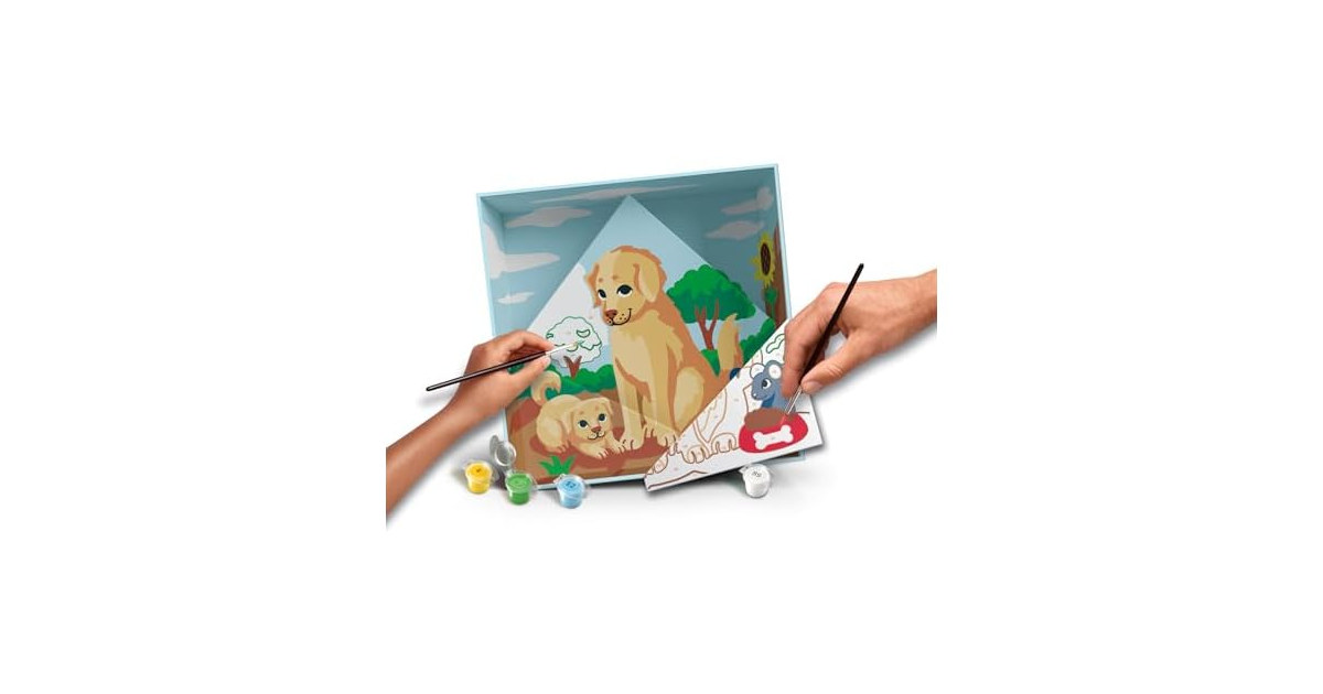 Ravensburger CreArt Do It Together: Dog Paint‑by‑Number Kit