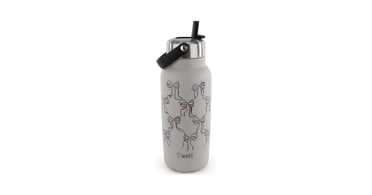 S'well Recycled Stainless Steel Explorer with Flip Straw Lid, 32oz