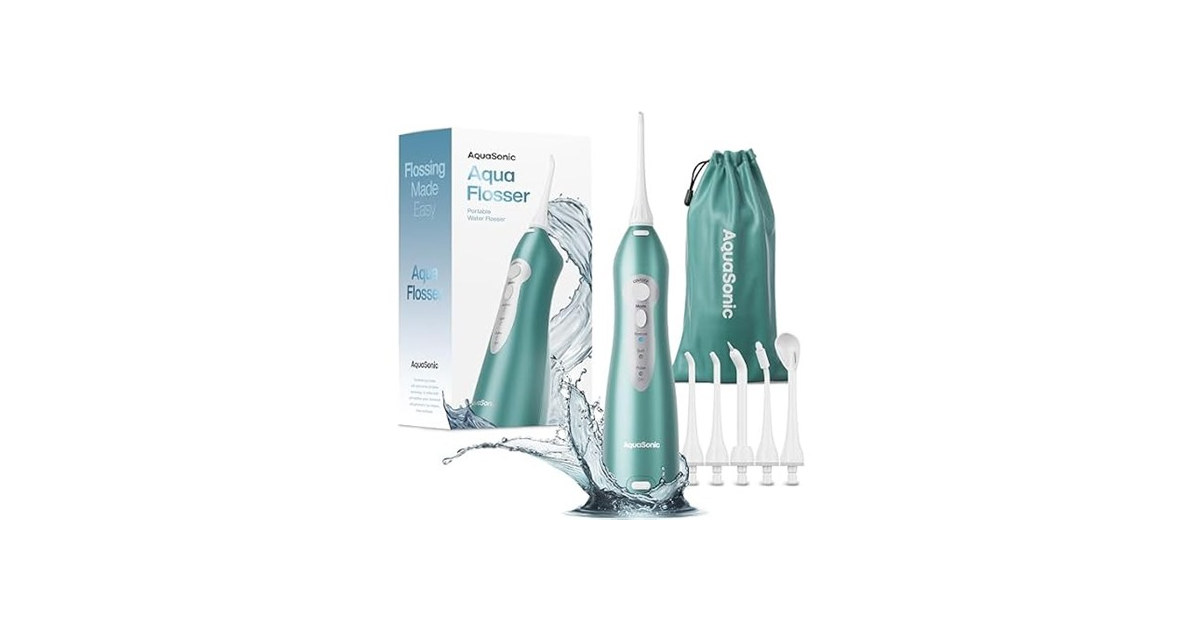 AquaSonic Aqua Water Flosser Green