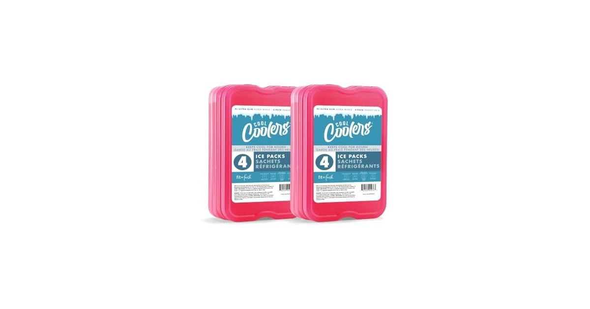 Cool Coolers by Fit + Fresh Slim Compact Reusable XL Ice Pack