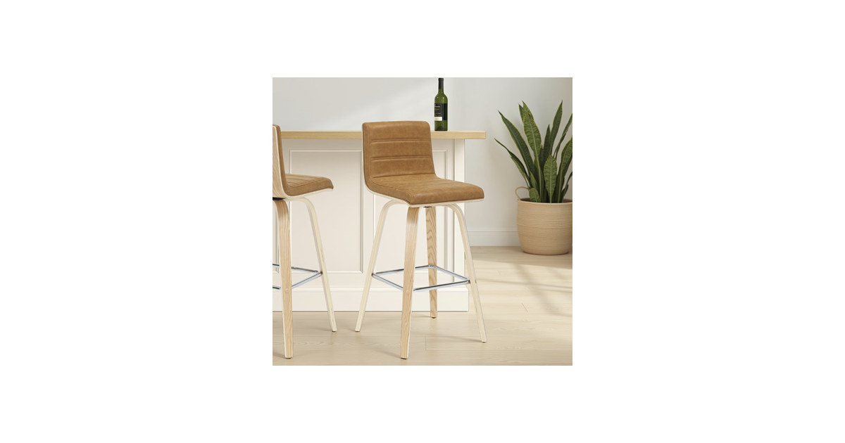 Armen Living Fox Bar Height Bar Stool, Set of 3
