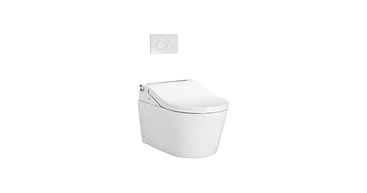 TOTO WASHLET+ RP Wall-Hung D-Shape Toilet w Bidet Seat
