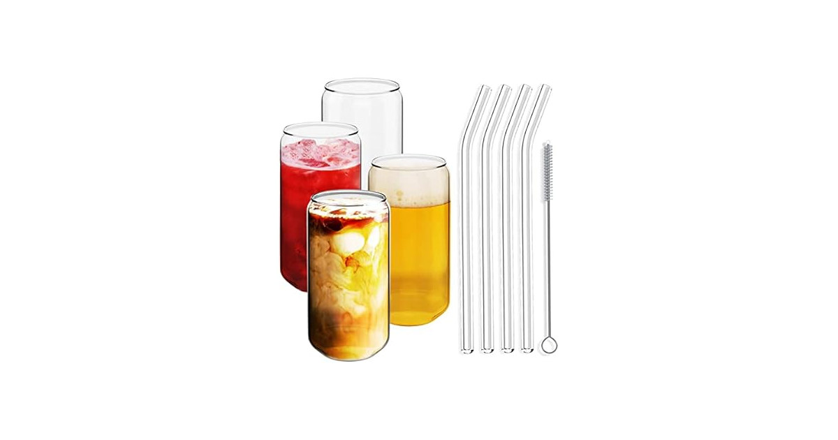 Can Shaped Beer Glasses 20oz Set of 8