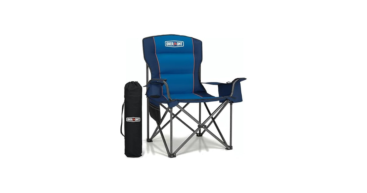 Overmont Folding Camping Chair 450lb