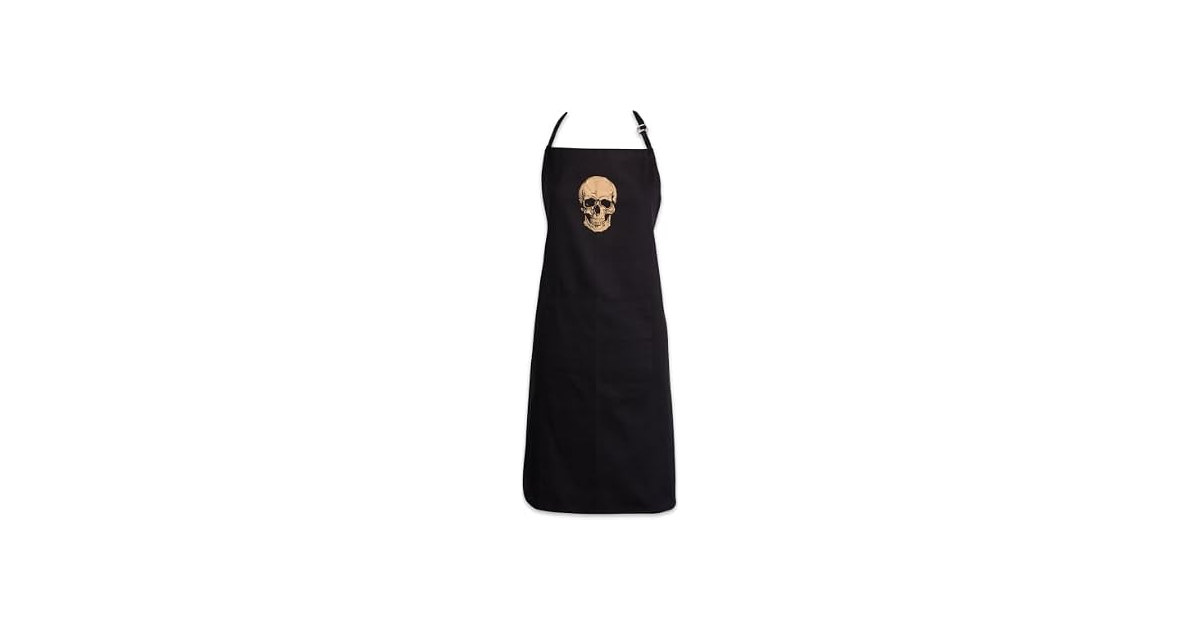 DII Happy Halloween Collection Goth Style Spooky Apron