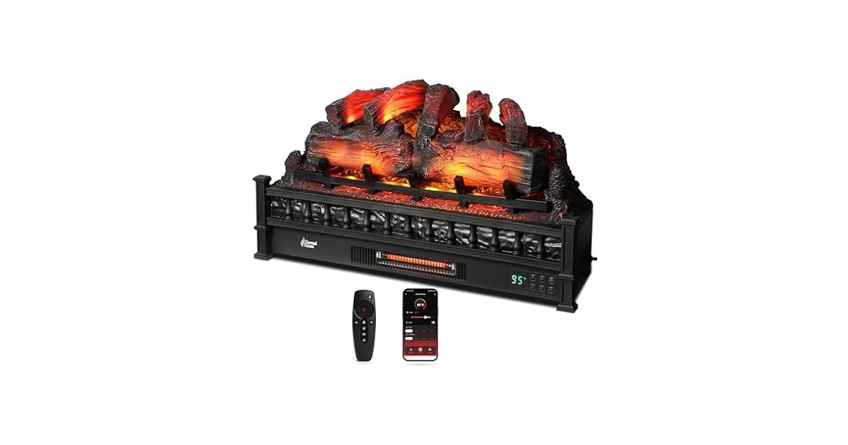 TURBRO 30-in Smart Fireplace, Black