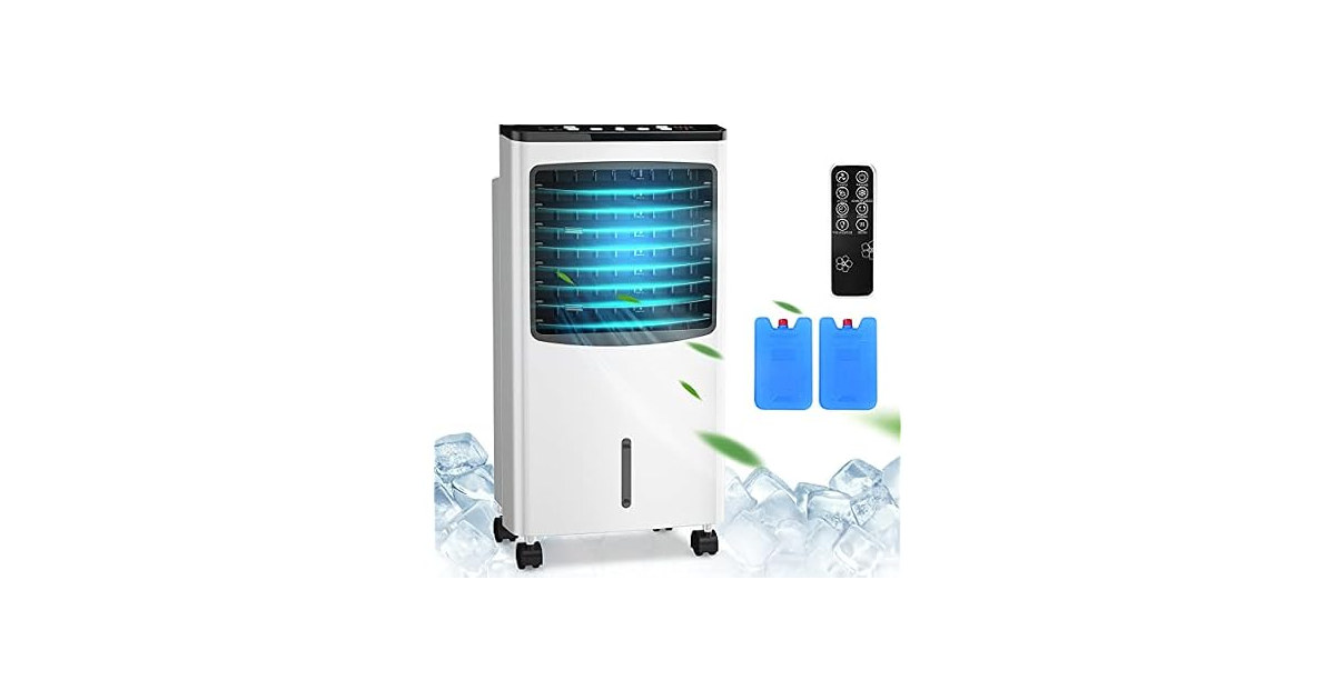 PETSITE Portable Evaporative Air Cooler, 3-in-1 Oscillation