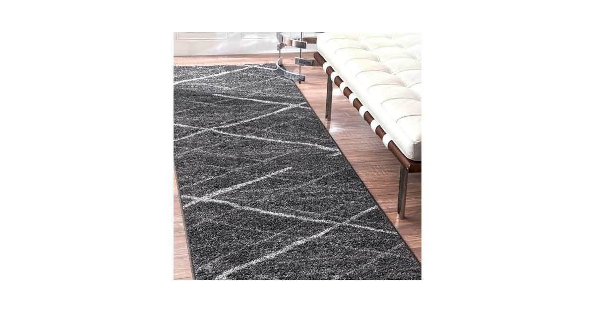 Nuloom Thigpen Runner 2x6 Charcoal/Grey