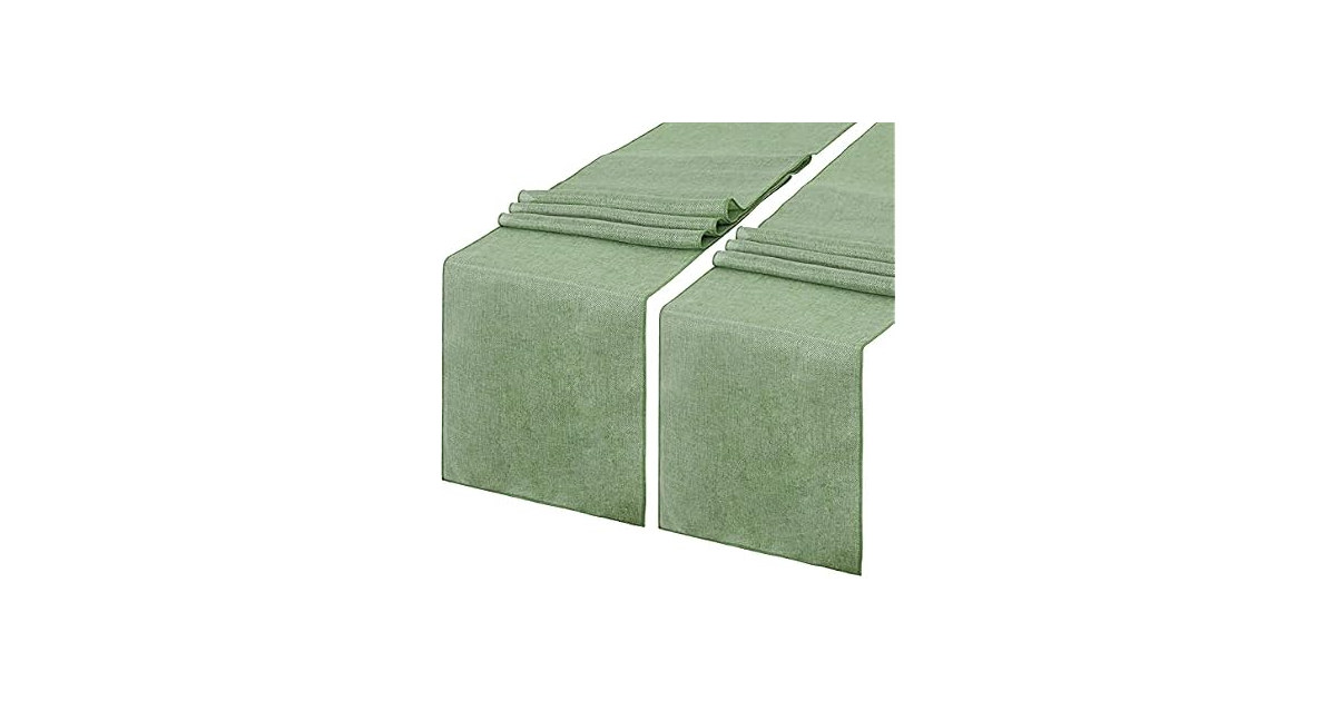 2 Pack Burlap Table Runners 13x84 inch