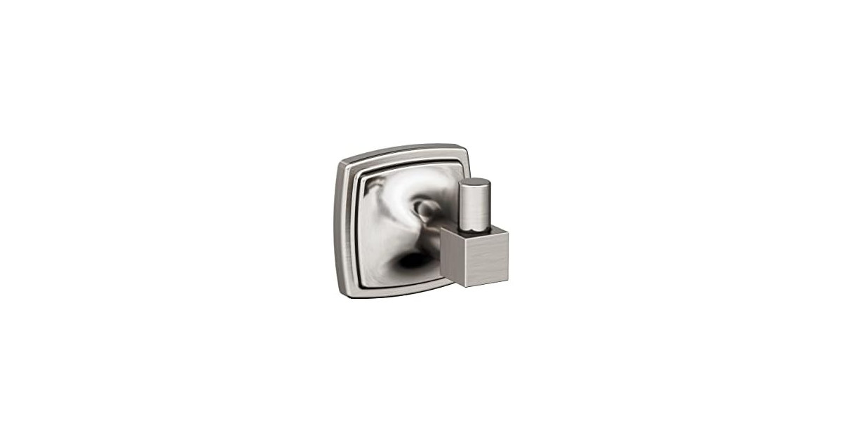 Amerock Stature Single Prong Brushed Nickel Wall-Mounted Hook
