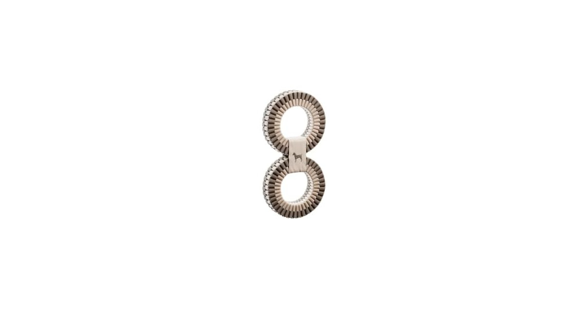 NOAH & PAW Luxury Dog Toy, Dog Rope Toy- Double Ring, Beige