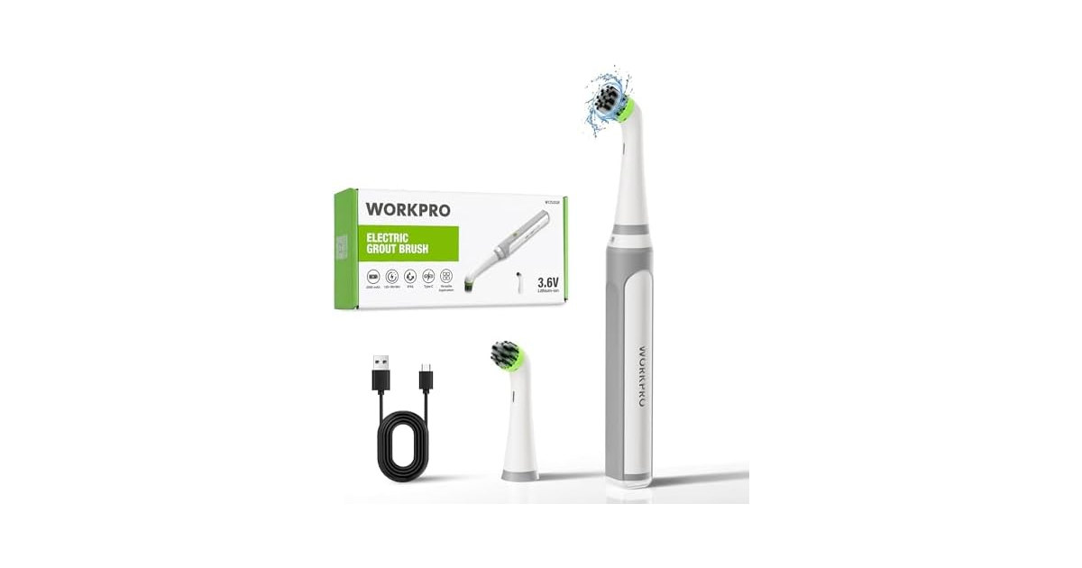 WORKPRO Cordless Grout Brush Set