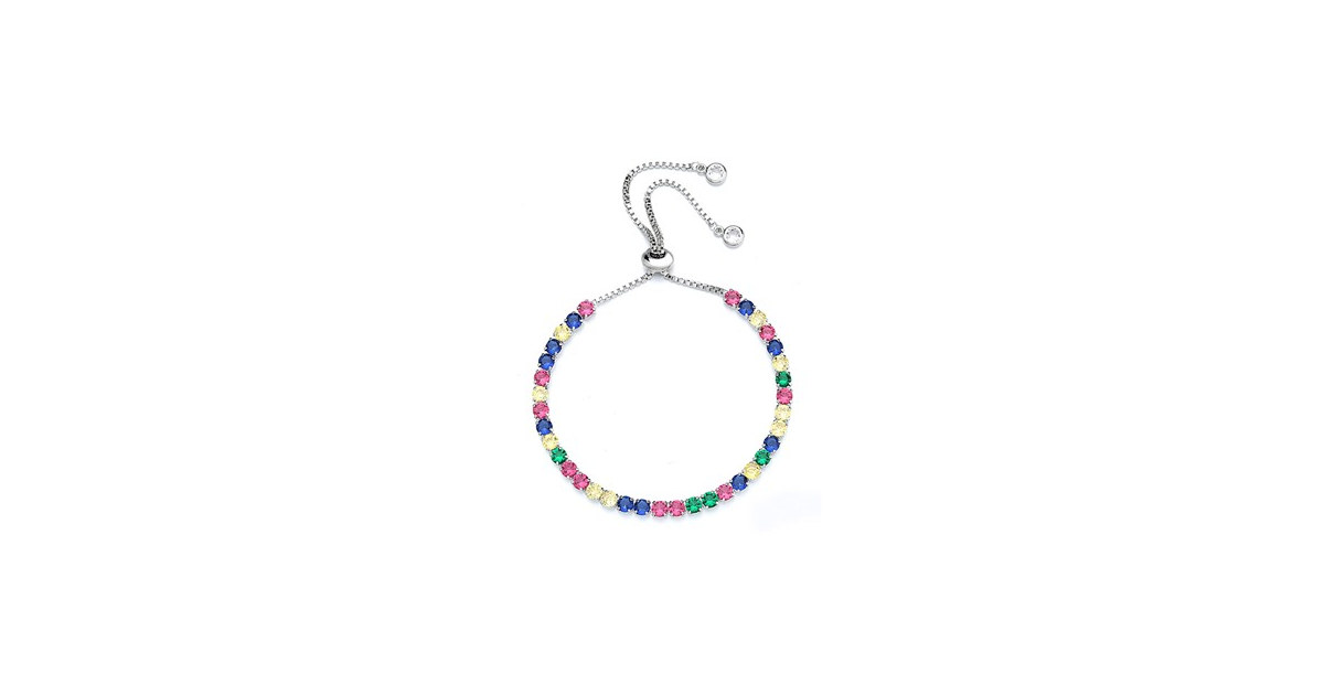 White Gold Adjustable Tennis Bracelet