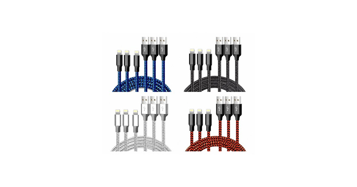Braided Tangle-Free Lightning Cable - 10FT