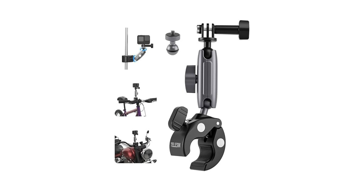 TELESIN Universal Handlebar Tube Clamp