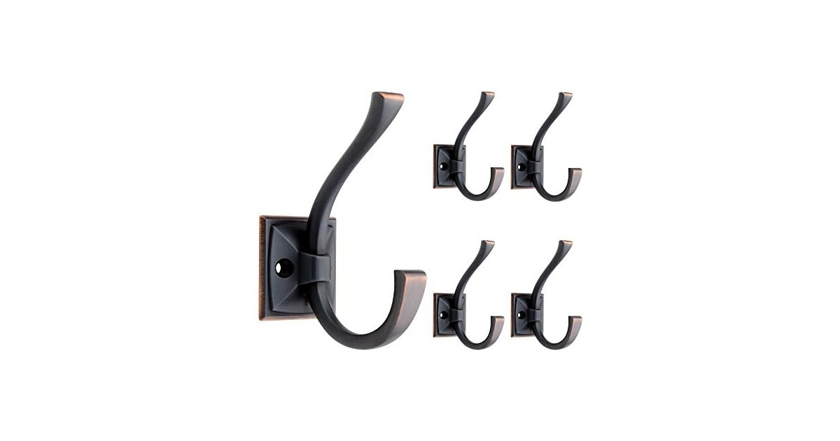 Franklin Brass Ruavista (5-Pack) Coat annd Hat Wall Hooks