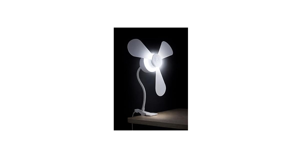 North Point Clip-On Flexible Neck Fan White