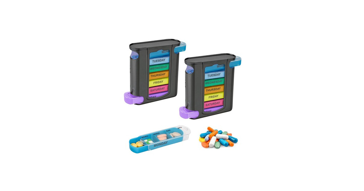 TheraRx Stackable Daily Pill Organizer 2 Pack